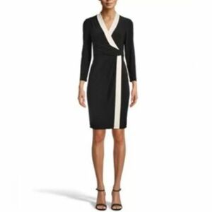 NWT Anne Klein Black & White Dress 
Size XL.  Fully lined.